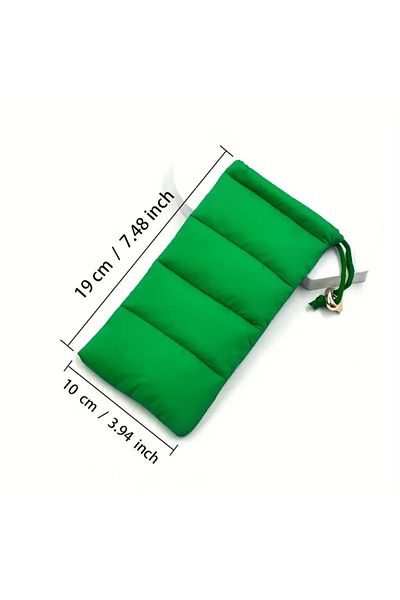 TATA CRAFT Microfiber * Green Glasses Container Portable Cloth Bag for Men and Women