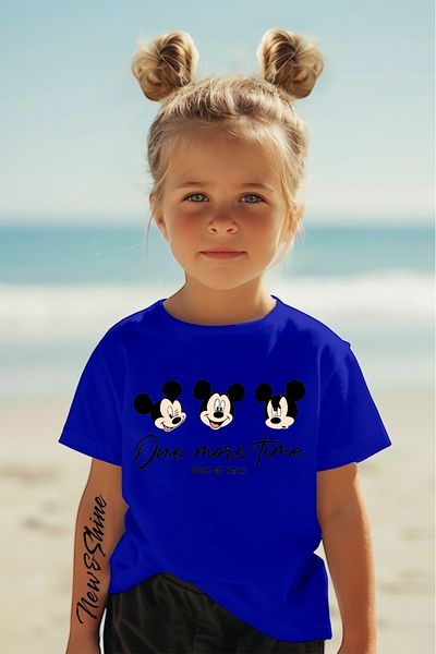 New Shine 1 tricou este un cadou pentru achiziții de 6 și peste în coș - Tricou pentru copii oversize imprimat Mickey