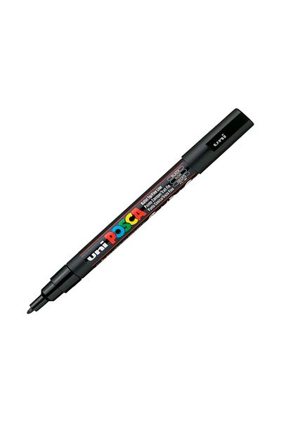 UNİ-BALL POSTER MARKER POSCA PC-3M 09-1.3 BLACK 6 PACK