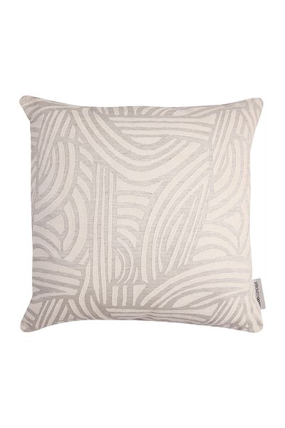 Mudo Home Ecru Alba Wave Throw Pillow - 50x50