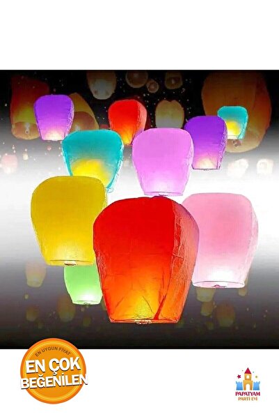 PapatyamPartiEvi 3 Adet Yılbaşı Özel Dilek Feneri Seti - Sevgiliye Romantik Hediye