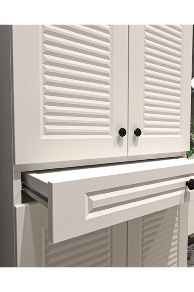 ERİZA Banyo Dolabı, Çamaşır Sepeti Çekmeceli Çamaşır Ve Kurutma Makinesi Dolabı (CODE 02)