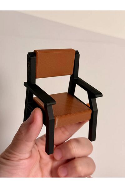 CharmFancy 1/12 Scale Armchair Chair Miniature Diorama Ware Accessory