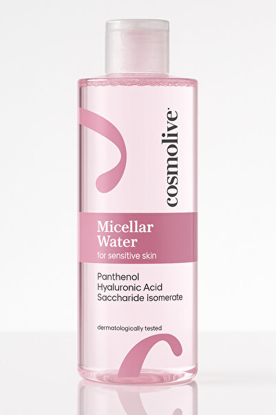 Cosmolive Makyaj Temizleyici 390 ml | Hyalüronik Asit | Hassas Ciltler Için | Yüz Temizleyici