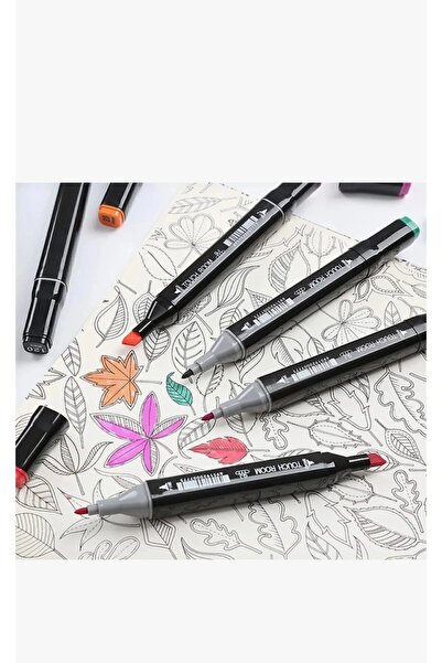 SYN AKSESUAR 6 Adet Çift Taraflı Touch Marker Kalem Seti-6 Farklı Profesyonel Renk