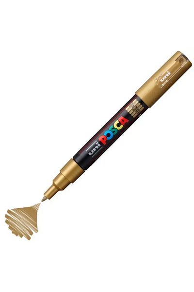 UNİ-BALL Poster Marker Posca Pc-1M 07 Gold 6 Pack