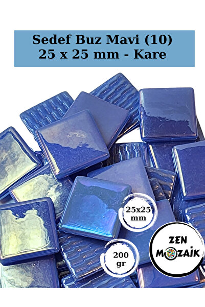 Zen Mozaik Sanatsal Mozaik Çalışmalarınız için 25 x25 mm - Kare Cam Mozaik Taşı