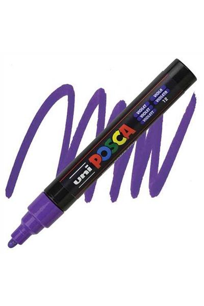 UNİ-BALL Poster Marker Posca Pc-5M 1.8-2.5 Purple 6 Pack