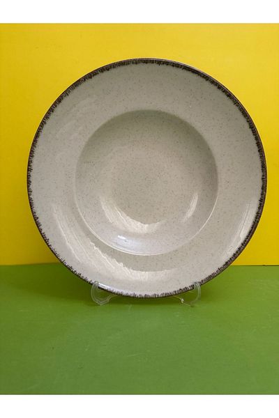 Kütahya Porselen Color X Series Cream Deep Pasta - Spaghetti Plate Single