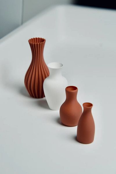 CharmFancy 1/12 Scale Set of 4 Vases Miniature Diorama Ware Accessory