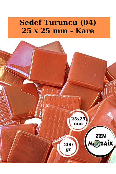 Zen Mozaik Sanatsal Mozaik Çalışmalarınız için 25 x25 mm - Kare Cam Mozaik Taşı