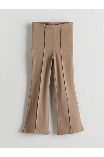 LC Waikiki Lcw Kids Beige Elastic Waist Spanish Leg Girl's Leggings