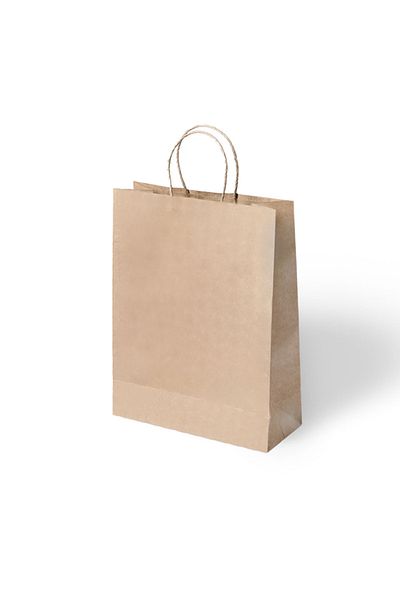ALPJOY Twist Handle Paper Bag Pouch 25X12X31 cm Kraft 24 Pcs