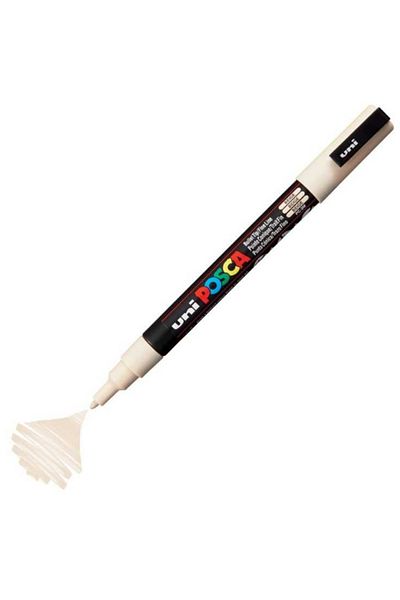 UNİ-BALL Poster Marker Posca Pc-3M 09-1.3 Ivory Ivory 6 Pack
