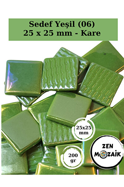 Zen Mozaik Sanatsal Mozaik Çalışmalarınız için 25 x25 mm - Kare Cam Mozaik Taşı