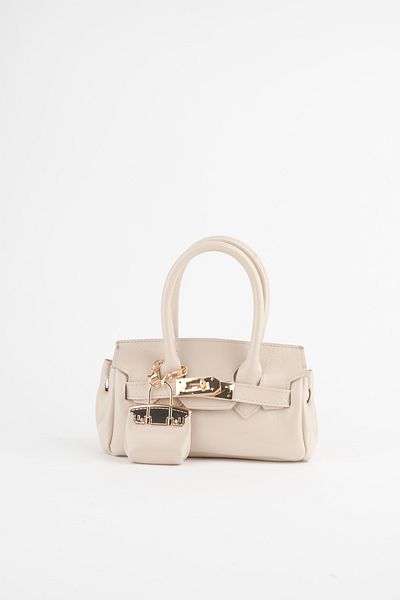 Vivaq Geantă de mână și geantă de umăr pentru femei Mink Charm Gift Design Flip Lock
