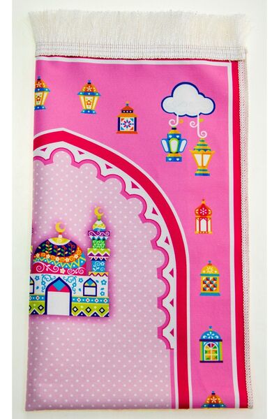 Rell Home سجادة صلاة للأطفال مطبوع رقميًا بنقوش