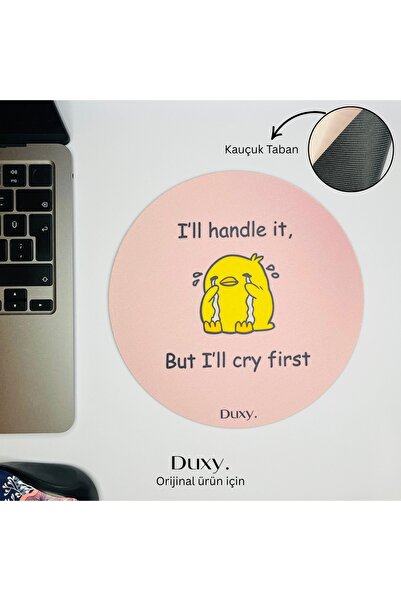 Duxy Espirili Civciv Kauçuk Mouse Pad, 19 cm, Kaymaz Taban, Ev Ofis Oyun için...