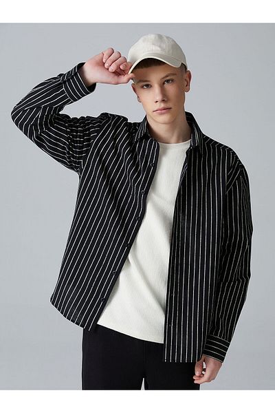 LC Waikiki Long Sleeve Striped Young Men's Shirt