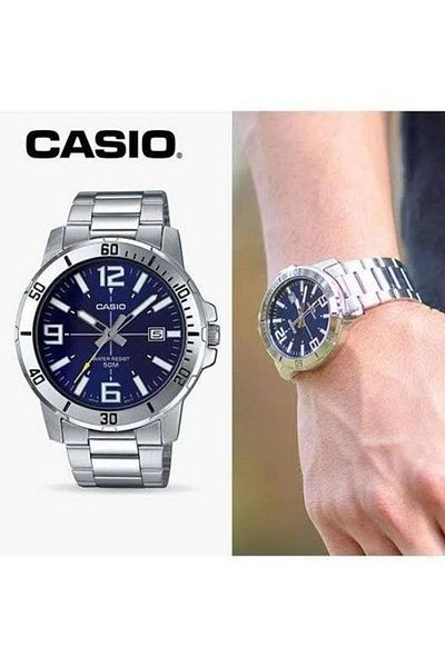 Casio Casio Men's Ion Plated Watch MTP-VD01D-2BVUD