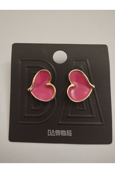 TChic Pink Heart Shaped Earrings