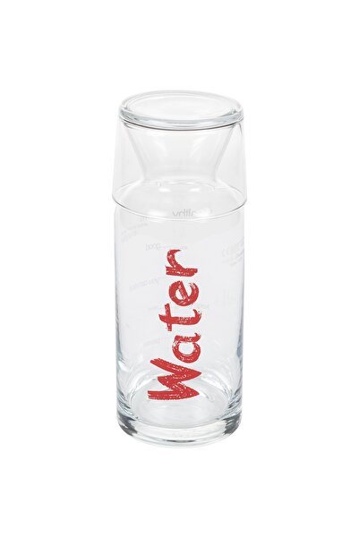 Mudo Home Water Kırmızı Kapaklı Başucu Sürahisi - 700 ml