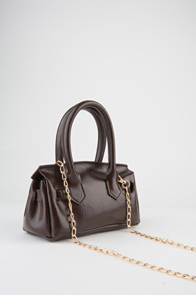 Vivaq Γυναικεία θήκη Bitter Brown Charm Δώρο Σχεδιασμός Flip Lock Κλείσιμο Τσάντα χειρός και τσάντα ώμου