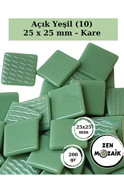 Zen Mozaik Sanatsal Mozaik Çalışmalarınız için 25 x25 mm - Kare Cam Mozaik Taşı