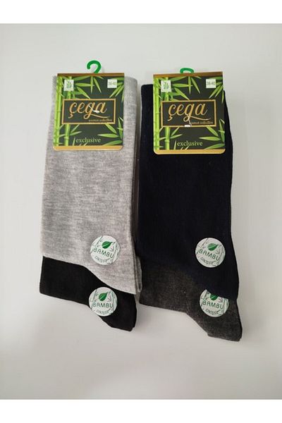 Çega Socks Чифт от 4 дамски бамбукови чорапи в многоцветен цвят