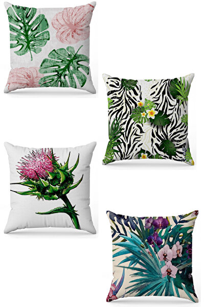 stellahomes Zel Design Double Sided Digital Printing 4-Piece Throw Pillow Cover