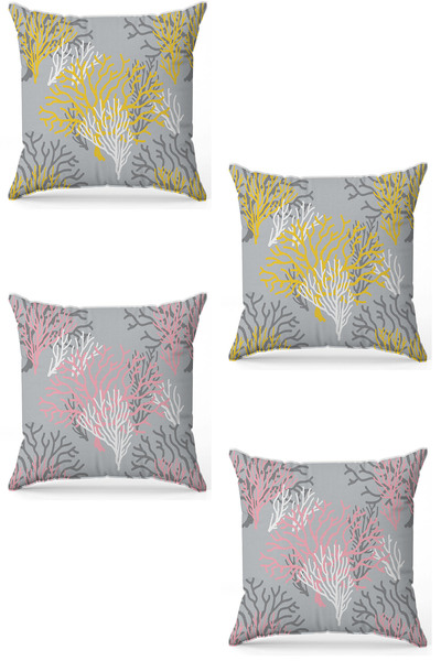 stellahomes Zel Design Double Sided Digital Printing 4-Piece Throw Pillow Cover