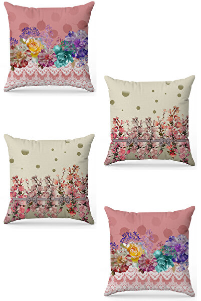 stellahomes Zel Design Double Sided Digital Printing 4-Piece Throw Pillow Cover