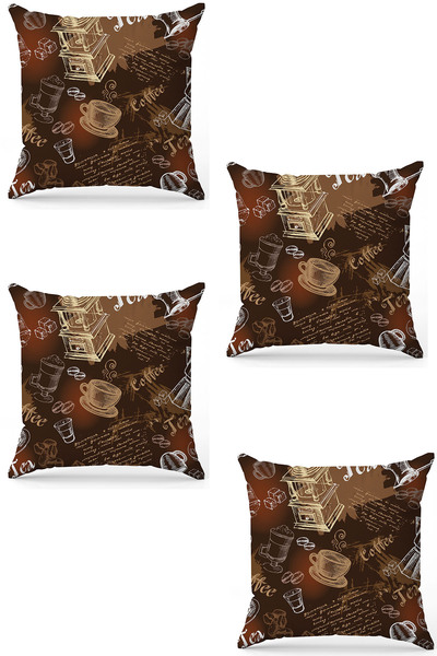 stellahomes Zel Design Double Sided Digital Printing 4-Piece Throw Pillow Cover