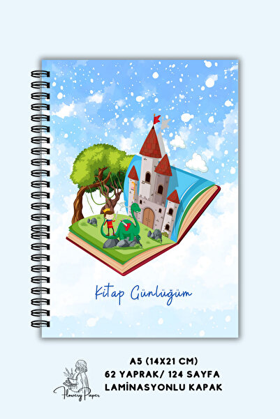 Flowery Paper Prens Çocuk Kitap Günlüğü , Çocuklar Için Okuma Günlüğü, Kitap,...