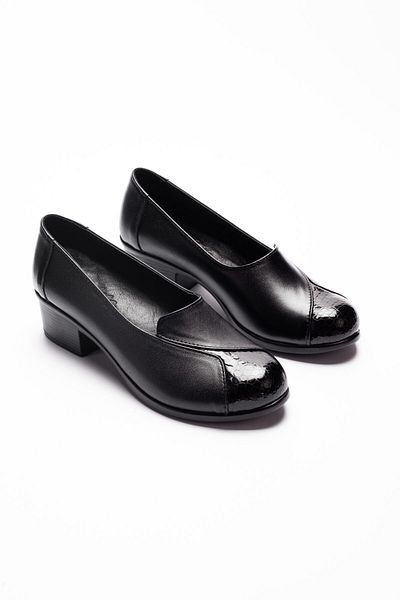 Melek Tuna Pantofi ortopedici din piele naturală pentru femei, pantofi din piele cu toc scurt foarte confortabili