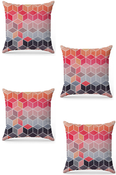 stellahomes Zel Design Double Sided Digital Printing 4-Piece Throw Pillow Cover