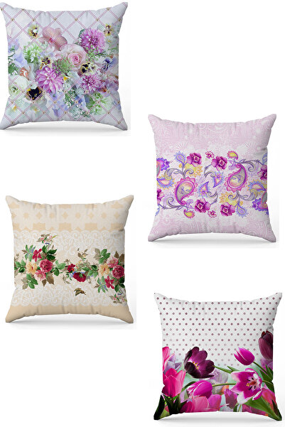 stellahomes Zel Design Double Sided Digital Printing 4-Piece Throw Pillow Cover