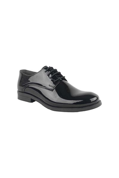 Liger Boys' Classic Patent Leather Circumcision Wedding Shoes - BLACK