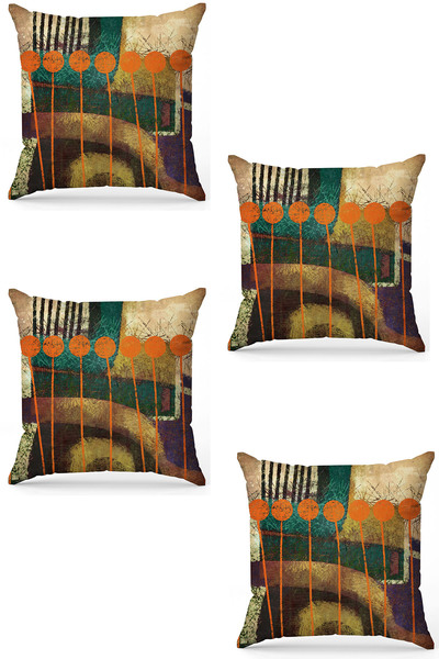 stellahomes Zel Design Double Sided Digital Printing 4-Piece Throw Pillow Cover