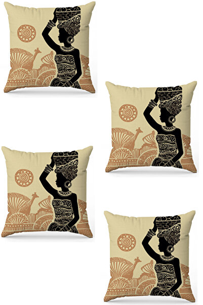 stellahomes Zel Design Double Sided Digital Printing 4-Piece Throw Pillow Cover