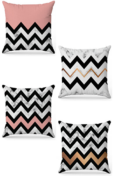 stellahomes Zel Design Double Sided Digital Printing 4-Piece Throw Pillow Cover