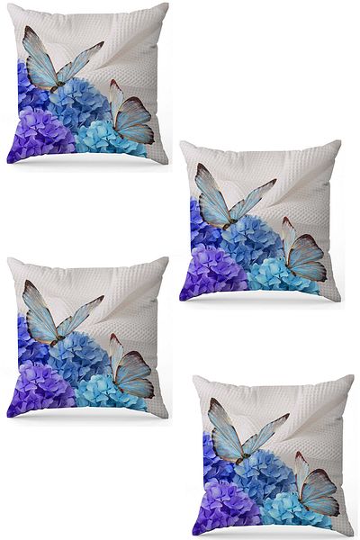 stellahomes Zel Design Double Sided Digital Printing 4-Piece Throw Pillow Cover