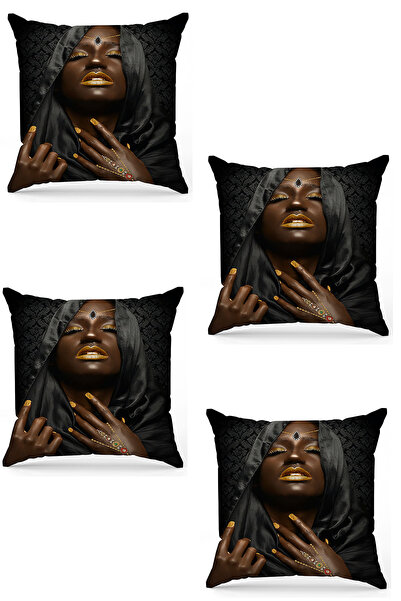 stellahomes Zel Design Double Sided Digital Printing 4-Piece Throw Pillow Cover