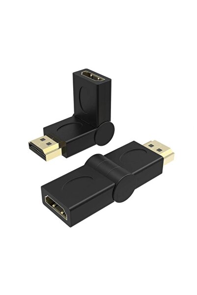 Derwell Hdmi Uzatma - Hdmi 90 180 270 Derece Dirsek Oynar Başlıklı Dişi Erkek...
