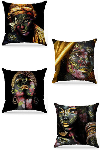 stellahomes Zel Design Double Sided Digital Printing 4-Piece Throw Pillow Cover