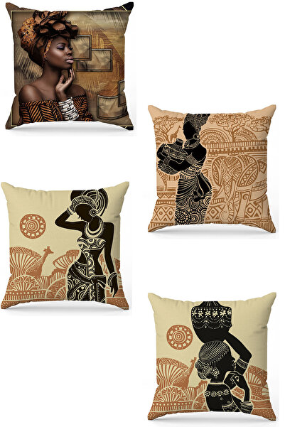 stellahomes Zel Design Double Sided Digital Printing 4-Piece Throw Pillow Cover