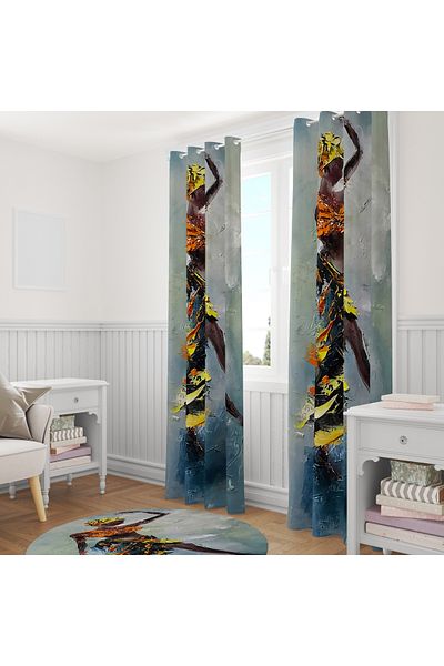 stellahomes Special Design Decorative Background Curtain 140X260 cm Single Wing
