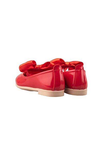 Liger Girl's Red Ribbon Ballerina Shoes
