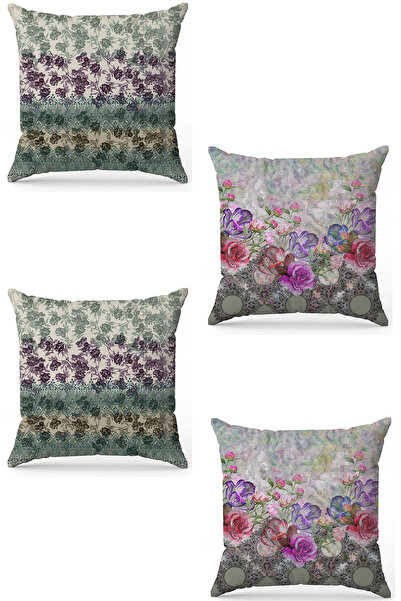 stellahomes Zel Design Double Sided Digital Printing 4-Piece Throw Pillow Cover