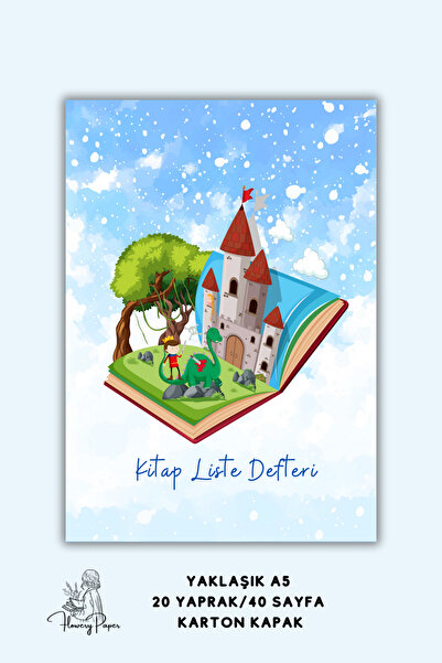 Flowery Paper Prens Çocuk Kitap Liste Defteri, Çocuklar Için Okuma Günlüğü, K...